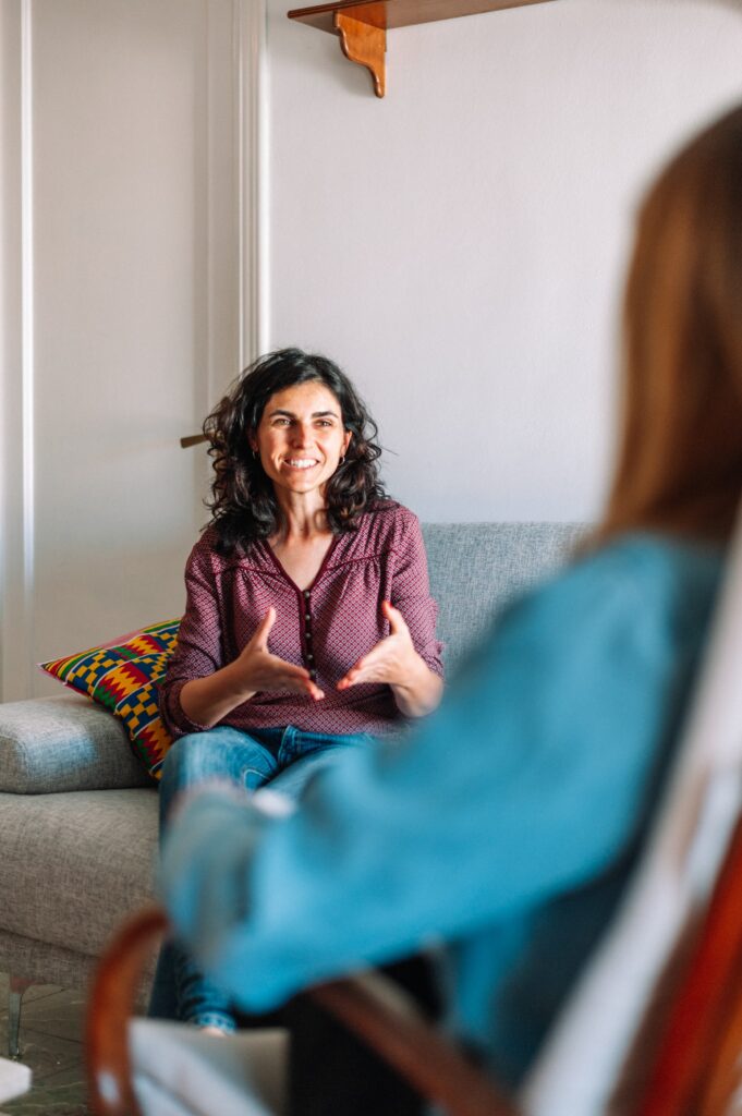 A woman enjoying Psychotherapy in Florida through United Recovery Center.